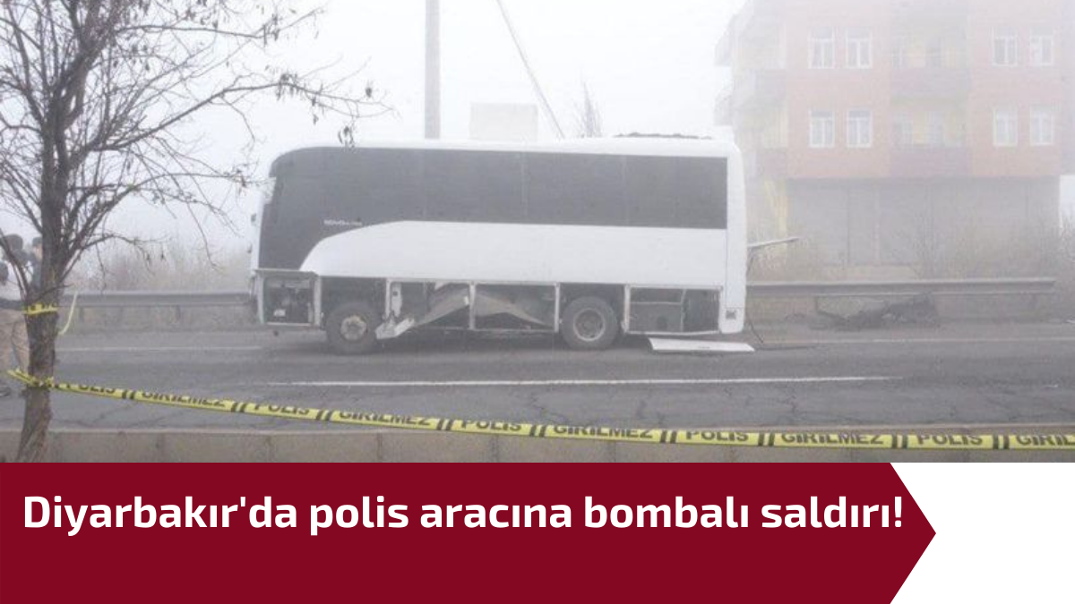 Diyarbakır'da polis aracına bombalı saldırı! 1